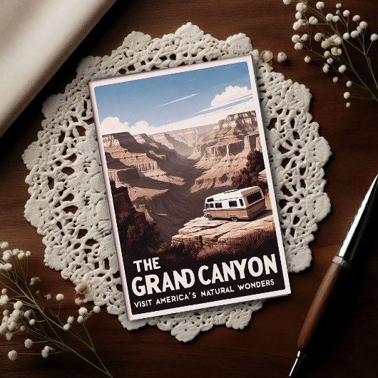 Retro Grand Canyon Avontuur Briefkaart