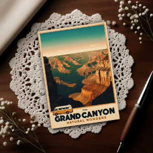 Retro Grand Canyon Avontuur Briefkaart