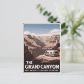 Retro Grand Canyon Avontuur Briefkaart (Staand voorkant)