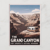 Retro Grand Canyon Avontuur Briefkaart (Voorkant)