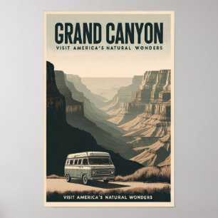 Retro Grand Canyon avontuur Poster