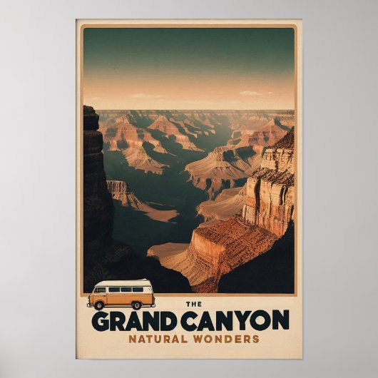 Retro Grand Canyon avontuur Poster (Voorkant)