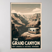 Retro Grand Canyon avontuur Poster (Voorkant)