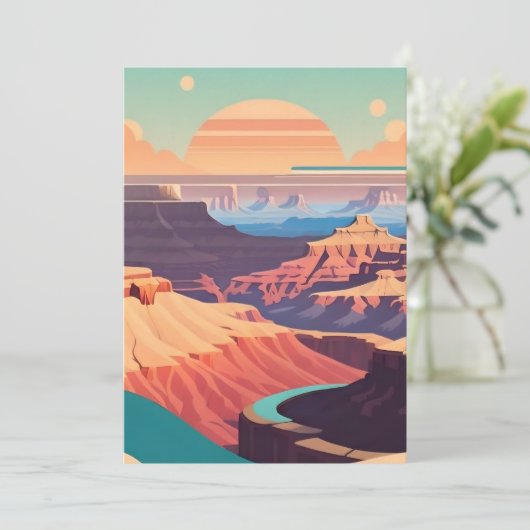 Retro - Grand Canyon Kaart (Staand voorkant)
