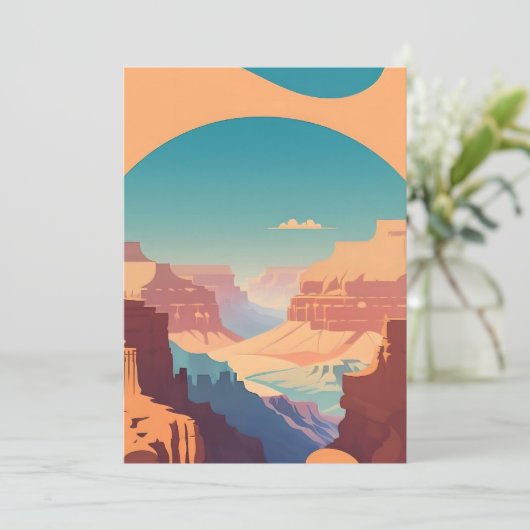 Retro - Grand Canyon Kaart (Staand voorkant)
