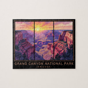 Retro Grand Canyon National Park Arizona Wandelen Legpuzzel