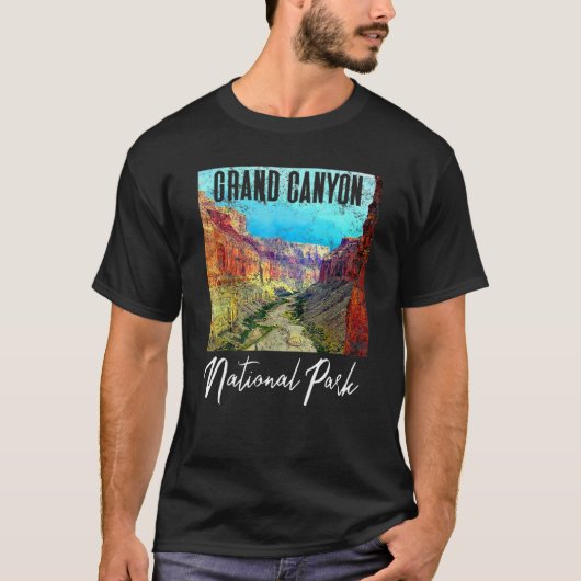 Retro Grand Canyon National Park Celebration Love T-shirt (Voorkant)