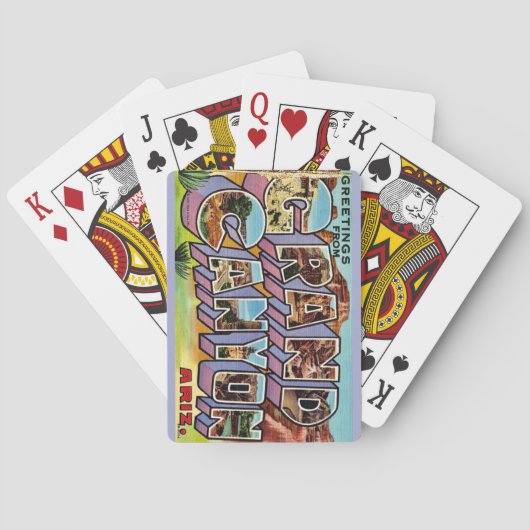 Retro Grand Canyon Playing Cards Pokerkaarten (Achterkant)