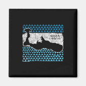 Retro Grand Cayman Islands Beach Cruise Vakantie S Magneet (Voorkant)