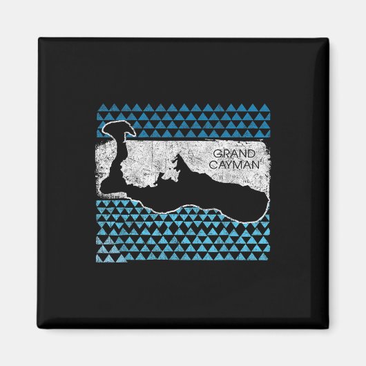 Retro Grand Cayman Islands Beach Cruise Vakantie S Magneet (Voorkant)