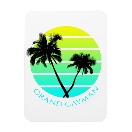 Retro Grand Cayman Islands Magneet (Verticaal)
