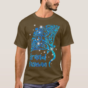 Retro Grand Cayman Islands Tribal Stingray Zee Ray T-shirt