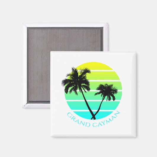Retro Grand Cayman Magneet (Voorkant / Achterkant)