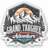 Retro Grand Targhee Ski Sticker (Voorkant)