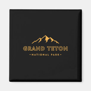 Retro Grand Teton National Park Wyoming Opgericht  Magneet