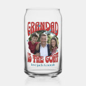 Retro Grandad is het geitenfotoblikglas Blikvorm Glas (Voorkant)