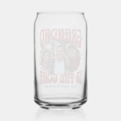 Retro Grandad is het geitenfotoblikglas Blikvorm Glas (Achterkant)