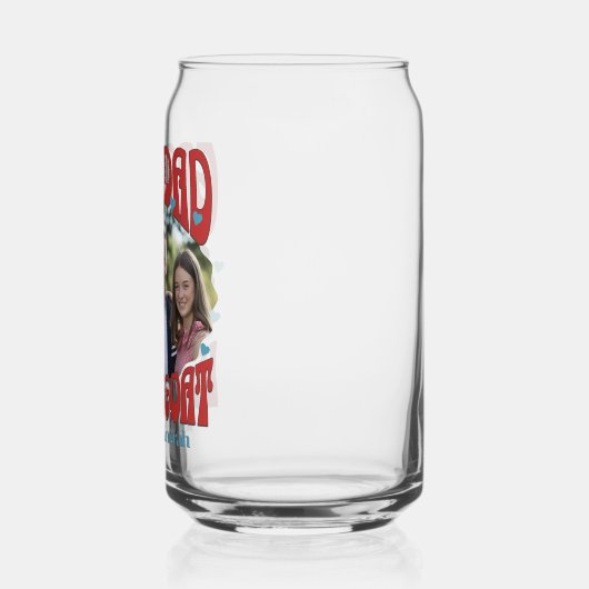 Retro Grandad is het geitenfotoblikglas Blikvorm Glas (Links)