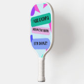 Retro Grandpa Funny #GRANDPA SHOWING HOW ITS DONE! Pickleball Paddle (Links)