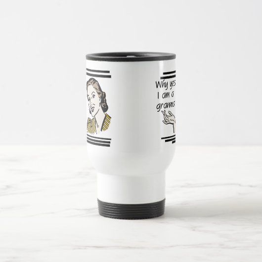 Retro Granma T-shirts en cadeaus Reisbeker (Center)