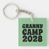 Retro Granny Camp tekst Acryl Sleutelhanger (voorkant)