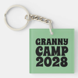 Retro Granny Camp tekst Acryl Sleutelhanger