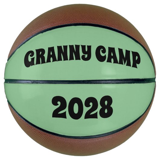 Retro Granny Camp tekst Basketbal (Voorkant)