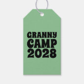 Retro Granny Camp tekst Cadeaulabel (Voorkant)