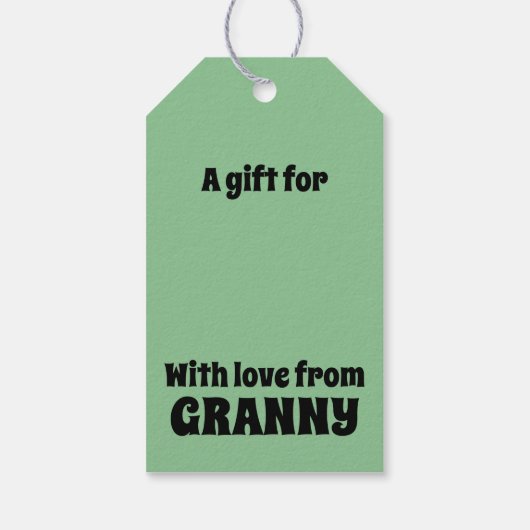 Retro Granny Camp tekst Cadeaulabel (Achterkant)