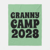 Retro Granny Camp tekst Fleece Deken (Voorkant)