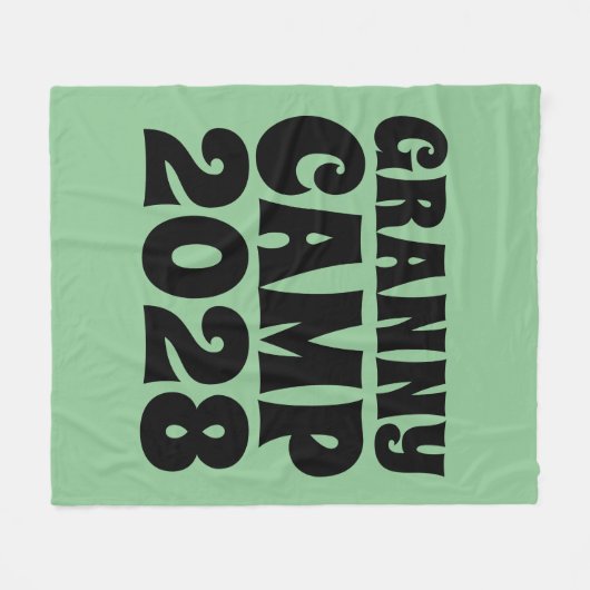 Retro Granny Camp tekst Fleece Deken (Voorkant (Horizontaal))