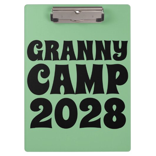 Retro Granny Camp tekst Klembord (Voorkant)