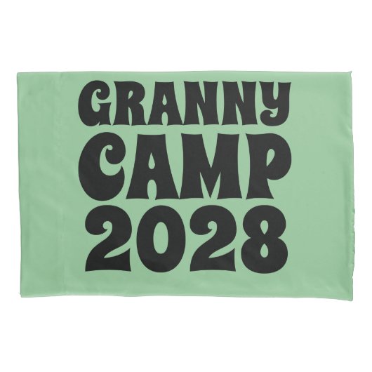Retro Granny Camp tekst Kussensloop (Voorkant)
