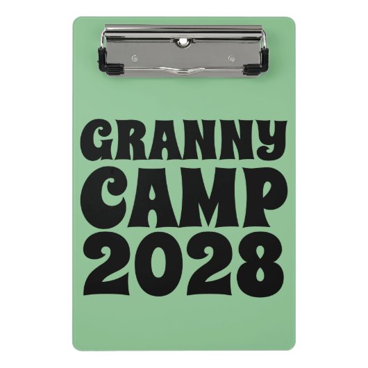 Retro Granny Camp tekst Mini Klembord (Voorkant)