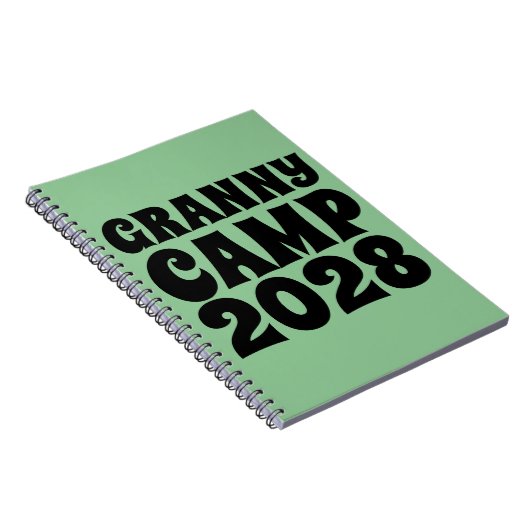 Retro Granny Camp tekst Notitieboek (Rechterzijde)