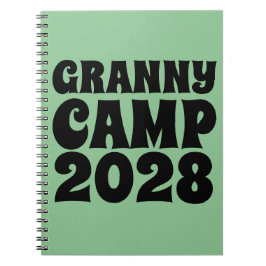 Retro Granny Camp tekst Notitieboek