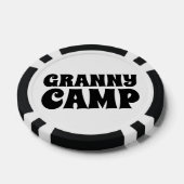 Retro Granny Camp tekst Poker Chips (Enkel)