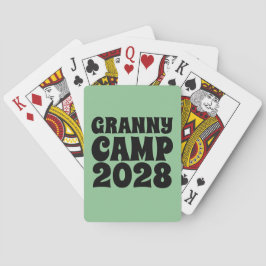 Retro Granny Camp tekst Pokerkaarten