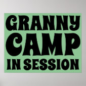 Retro Granny Camp tekst Poster (Voorkant)