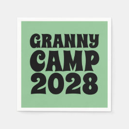 Retro Granny Camp tekst Servet