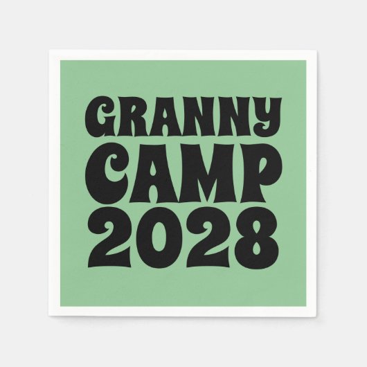 Retro Granny Camp tekst Servet (Voorkant)