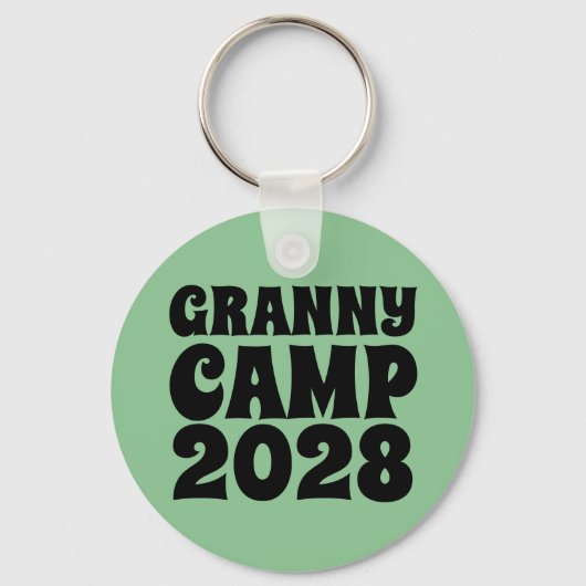 Retro Granny Camp tekst Sleutelhanger (Voorkant)