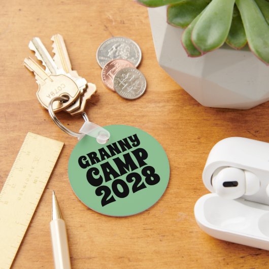 Retro Granny Camp tekst Sleutelhanger (Bureau)
