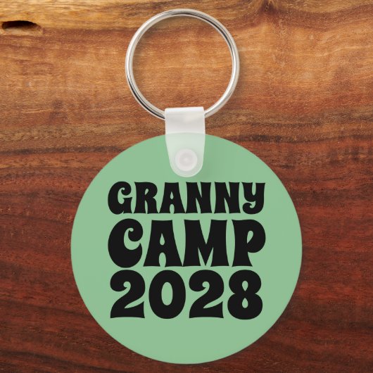 Retro Granny Camp tekst Sleutelhanger (Voorkant)