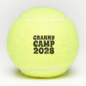 Retro Granny Camp tekst Tennisballen (Voorkant)