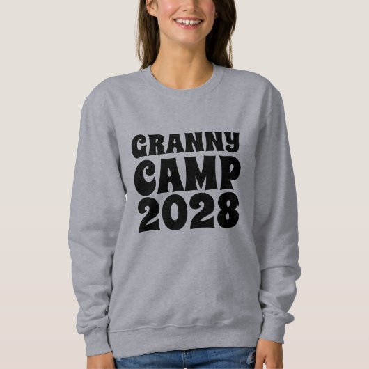 Retro Granny Camp tekst Trui (Voorkant)