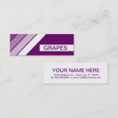 retro GRAPES Mini Visitekaartje (Voorkant / Achterkant)
