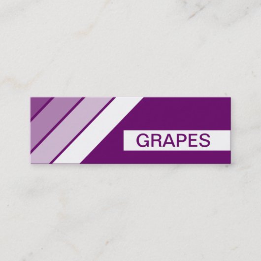 retro GRAPES Mini Visitekaartje (Voorkant)