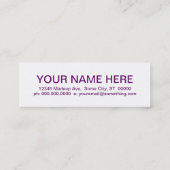 retro GRAPES Mini Visitekaartje (Achterkant)