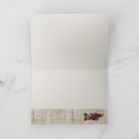 Retro Grapes Thanksgiving Feestdagen Kaart (Binnen)